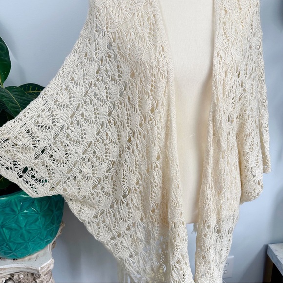 🌾Crochet Bohemian Shawl Poncho Duster, Stevie Nicks, 70’s Altard State Hippie - Picture 9 of 9